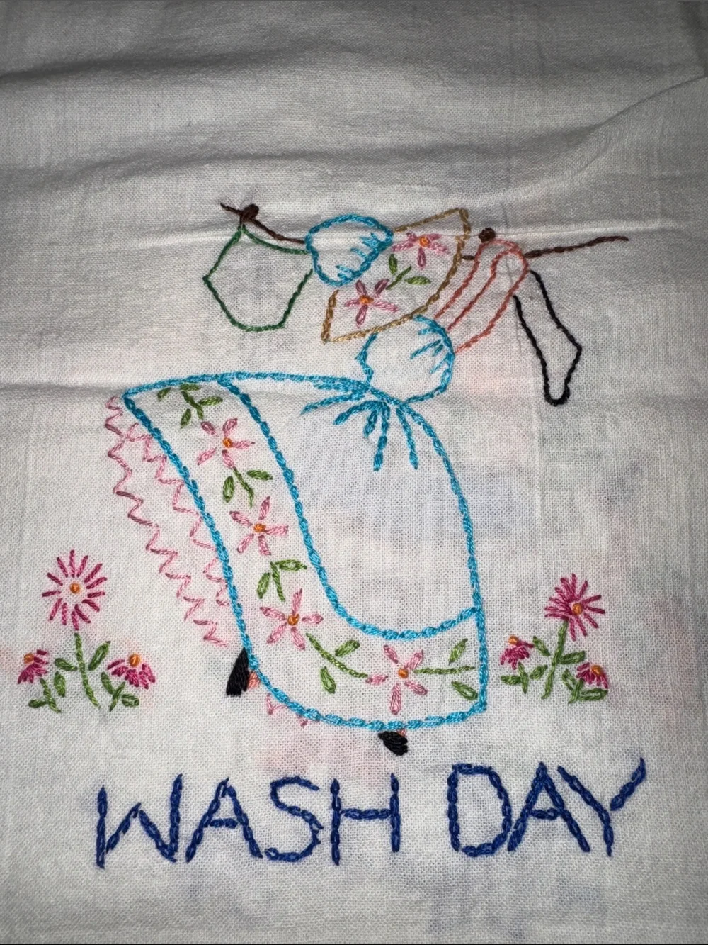 Vintage Embroidered Day-of-Week Kitchen Towels - 5